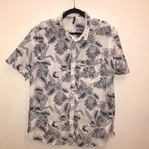 H&M Divided Floral & Snake Printed Shirt - L